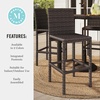 image:imageMartha Stewart Bedford IndoorOutdoor Patio Bar Stools with Rattan Wicker Finish in Brown Set of 2Brown