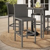 image:imageMartha Stewart Bedford IndoorOutdoor Patio Bar Stools with Rattan Wicker Finish in Brown Set of 2Grey