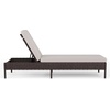 image:imageMartha Stewart Bedford IndoorOutdoor Patio Chaise Lounge Chair with Adjustable Back and Rattan Wicker Finish in Gray with Gray AllWeather CushionsBrown