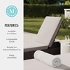 image:imageMartha Stewart Bedford IndoorOutdoor Patio Chaise Lounge Chair with Adjustable Back and Rattan Wicker Finish in Gray with Gray AllWeather CushionsBrown
