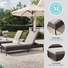 image:imageMartha Stewart Bedford IndoorOutdoor Patio Chaise Lounge Chair with Adjustable Back and Rattan Wicker Finish in Gray with Gray AllWeather CushionsBrown