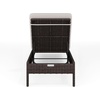 image:imageMartha Stewart Bedford IndoorOutdoor Patio Chaise Lounge Chair with Adjustable Back and Rattan Wicker Finish in Gray with Gray AllWeather CushionsBrown