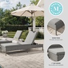 image:imageMartha Stewart Bedford IndoorOutdoor Patio Chaise Lounge Chair with Adjustable Back and Rattan Wicker Finish in Gray with Gray AllWeather CushionsGrey