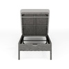 image:imageMartha Stewart Bedford IndoorOutdoor Patio Chaise Lounge Chair with Adjustable Back and Rattan Wicker Finish in Gray with Gray AllWeather CushionsGrey