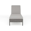 image:imageMartha Stewart Bedford IndoorOutdoor Patio Chaise Lounge Chair with Adjustable Back and Rattan Wicker Finish in Gray with Gray AllWeather CushionsGrey