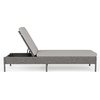 image:imageMartha Stewart Bedford IndoorOutdoor Patio Chaise Lounge Chair with Adjustable Back and Rattan Wicker Finish in Gray with Gray AllWeather CushionsGrey