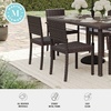 image:imageMartha Stewart Bedford IndoorOutdoor Stackable Patio Chairs with Rattan Wicker Finish in Gray Set of 2Brown
