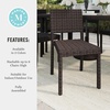 image:imageMartha Stewart Bedford IndoorOutdoor Stackable Patio Chairs with Rattan Wicker Finish in Gray Set of 2Brown