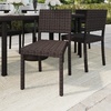 image:imageMartha Stewart Bedford IndoorOutdoor Stackable Patio Chairs with Rattan Wicker Finish in Gray Set of 2Brown