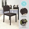 image:imageMartha Stewart Bedford IndoorOutdoor Stackable Patio Chairs with Rattan Wicker Finish in Gray Set of 2Brown