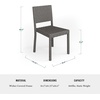 image:imageMartha Stewart Bedford IndoorOutdoor Stackable Patio Chairs with Rattan Wicker Finish in Gray Set of 2Grey