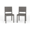 image:imageMartha Stewart Bedford IndoorOutdoor Stackable Patio Chairs with Rattan Wicker Finish in Gray Set of 2Grey