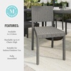 image:imageMartha Stewart Bedford IndoorOutdoor Stackable Patio Chairs with Rattan Wicker Finish in Gray Set of 2Grey