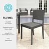 image:imageMartha Stewart Bedford IndoorOutdoor Stackable Patio Chairs with Rattan Wicker Finish in Gray Set of 2Grey