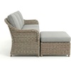 image:imageMartha Stewart Lily Pond IndoorOutdoor 3Seat Patio Sofa and Ottoman in Weathered Gray Rattan Wicker with AllWeather Gray Back Seat and Ottoman Cushions