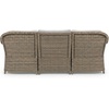 image:imageMartha Stewart Lily Pond IndoorOutdoor 3Seat Patio Sofa in Weathered Gray Rattan Wicker AllWeather Gray Back and Seat Cushions 300 Lb Static Weight Per Seat