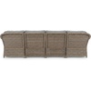 image:imageMartha Stewart Lily Pond IndoorOutdoor 4Seat Patio Sofa and Ottoman in Weathered Gray Rattan Wicker with AllWeather Gray Back Seat and Ottoman Cushions