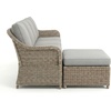 image:imageMartha Stewart Lily Pond IndoorOutdoor 4Seat Patio Sofa and Ottoman in Weathered Gray Rattan Wicker with AllWeather Gray Back Seat and Ottoman Cushions