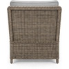 image:imageMartha Stewart Lily Pond IndoorOutdoor Armless Patio Center Seat in Weathered Gray Rattan Wicker with AllWeather Gray Back and Seat Cushions 300 Lb Static Weight