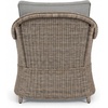 image:imageMartha Stewart Lily Pond IndoorOutdoor Weathered Gray Rattan Wicker Patio Club Chair with AllWeather Gray Back and Seat Cushions 300 Lb Static Weight CapacitySet of 1