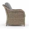 image:imageMartha Stewart Lily Pond IndoorOutdoor Weathered Gray Rattan Wicker Patio Club Chair with AllWeather Gray Back and Seat Cushions 300 Lb Static Weight CapacitySet of 1