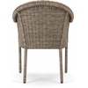 image:imageMartha Stewart Lily Pond IndoorOutdoor Weathered Gray Rattan Wicker Patio Dining Armchair with Gray Seat Cushion Stackable Up to 8 High 300 Lb Static WeightSet of 2