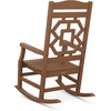 image:imageMartha Stewart by POLYWOOD Chinoiserie 3Piece Outdoor Rocking Chair Set with Patio Side Table White HDPE AllWeather Furniture Classic Porch Rockers for Deck Garden amp Backyard Made in The USATeak