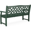 image:imageMartha Stewart by POLYWOOD Chinoiserie 60 Outdoor Bench Sand  Durable AllWeather HDPE Garden Seat with Back Support  Classic 3 Person Seating for Patio Porch amp Backyard Made in the USAGreen