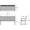 image:imageMartha Stewart by POLYWOOD Chinoiserie 60 Outdoor Bench Sand  Durable AllWeather HDPE Garden Seat with Back Support  Classic 3 Person Seating for Patio Porch amp Backyard Made in the USATeak