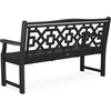 image:imageMartha Stewart by POLYWOOD Chinoiserie 60 Outdoor Bench Sand  Durable AllWeather HDPE Garden Seat with Back Support  Classic 3 Person Seating for Patio Porch amp Backyard Made in the USABlack