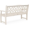 image:imageMartha Stewart by POLYWOOD Chinoiserie 60 Outdoor Bench Sand  Durable AllWeather HDPE Garden Seat with Back Support  Classic 3 Person Seating for Patio Porch amp Backyard Made in the USASand