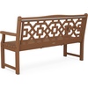 image:imageMartha Stewart by POLYWOOD Chinoiserie 60 Outdoor Bench Sand  Durable AllWeather HDPE Garden Seat with Back Support  Classic 3 Person Seating for Patio Porch amp Backyard Made in the USATeak