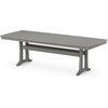 image:imageMartha Stewart by POLYWOOD Chinoiserie 9Piece Dining Set with Trestle Legs in TeakSlate Grey