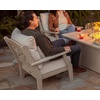 image:imageMartha Stewart by POLYWOOD Chinoiserie Outdoor Deep Seating Chair with Cushion Slate GreyNatural Linen Durable and Comfortable HDPE AllWeather Patio Furniture for Deck Backyard Made in The USAWhite  Glacier Spa