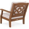 image:imageMartha Stewart by POLYWOOD Chinoiserie Outdoor Deep Seating Chair with Cushion Slate GreyNatural Linen Durable and Comfortable HDPE AllWeather Patio Furniture for Deck Backyard Made in The USATeak  Dune Burlap