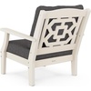 image:imageMartha Stewart by POLYWOOD Chinoiserie Outdoor Deep Seating Chair with Cushion Slate GreyNatural Linen Durable and Comfortable HDPE AllWeather Patio Furniture for Deck Backyard Made in The USASand  Ash Charcoal