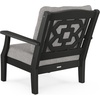 image:imageMartha Stewart by POLYWOOD Chinoiserie Outdoor Deep Seating Chair with Cushion Slate GreyNatural Linen Durable and Comfortable HDPE AllWeather Patio Furniture for Deck Backyard Made in The USABlack  Grey Mist