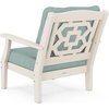 image:imageMartha Stewart by POLYWOOD Chinoiserie Outdoor Deep Seating Chair with Cushion Slate GreyNatural Linen Durable and Comfortable HDPE AllWeather Patio Furniture for Deck Backyard Made in The USASand  Glacier Spa