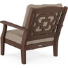 image:imageMartha Stewart by POLYWOOD Chinoiserie Outdoor Deep Seating Chair with Cushion Slate GreyNatural Linen Durable and Comfortable HDPE AllWeather Patio Furniture for Deck Backyard Made in The USAMahogany  Spiced Burlap