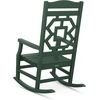 image:imageMartha Stewart by POLYWOOD Chinoiserie Outdoor Rocking Chair Black Durable HDPE AllWeather Patio Furniture with Decorative Lattice Classic Porch Rocker for Deck Garden amp Backyard Made in the USAGreen