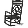 image:imageMartha Stewart by POLYWOOD Chinoiserie Outdoor Rocking Chair Black Durable HDPE AllWeather Patio Furniture with Decorative Lattice Classic Porch Rocker for Deck Garden amp Backyard Made in the USABlack