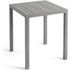 image:imageMartha Stewart Bedford 355 Square Bar Height Patio Table with Trestle Base IndoorOutdoor Aluminum Dining Table with Seating for 4 Brushed Gray Woodgrain FinishGrey