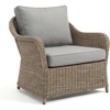 image:imageMartha Stewart Lily Pond IndoorOutdoor Weathered Gray Rattan Wicker Patio Club Chair with AllWeather Gray Back and Seat Cushions 300 Lb Static Weight CapacitySet of 1
