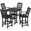 image:imageMartha Stewart by POLYWOOD Chinoiserie 5Piece Bar Set in BlackBlack