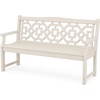 image:imageMartha Stewart by POLYWOOD Chinoiserie 60 Outdoor Bench Sand  Durable AllWeather HDPE Garden Seat with Back Support  Classic 3 Person Seating for Patio Porch amp Backyard Made in the USASand