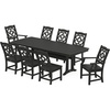 image:imageMartha Stewart by POLYWOOD Chinoiserie 9Piece Dining Set with Trestle Legs in TeakBlack