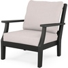 image:imageMartha Stewart by POLYWOOD Chinoiserie Outdoor Deep Seating Chair with Cushion Slate GreyNatural Linen Durable and Comfortable HDPE AllWeather Patio Furniture for Deck Backyard Made in The USABlack  Dune Burlap