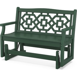 image:imageMartha Stewart by POLYWOOD Chinoiserie 48 Glider in SandGreen