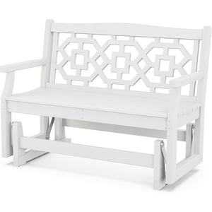 image:imageMartha Stewart by POLYWOOD Chinoiserie 48 Glider in SandWhite