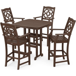 image:imageMartha Stewart by POLYWOOD Chinoiserie 5Piece Bar Set in BlackMahogany